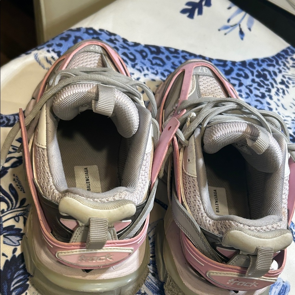 Balenciaga Authentic LED Track Sneakers in Gray and Pink with COA No Box-ON SALE - Picture 12 of 16